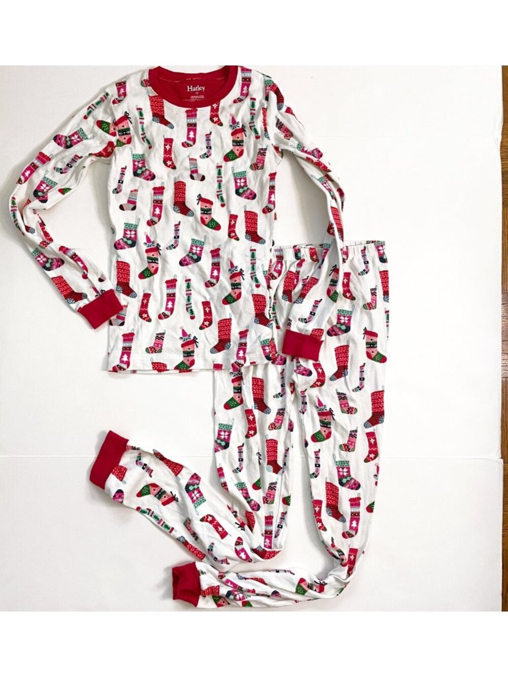 Hatley Girls Christmas Stocking Pajamas, Size 12